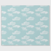 Blauwe hemel met wolken cadeaupapier (Vlak)