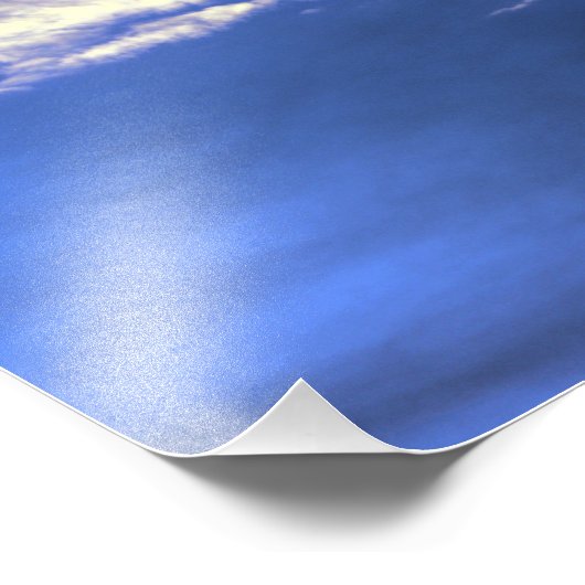 Blauwe hemel met wolken foto afdruk (Hoek)