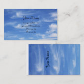 Blauwe hemel met wolken voor achtergrond visitekaartje (Voorkant / Achterkant)