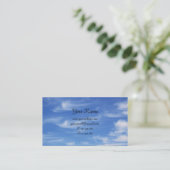 Blauwe hemel met wolken voor achtergrond visitekaartje (Staand voorkant)