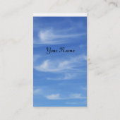 Blauwe hemel met wolken voor achtergrond visitekaartje (Achterkant)