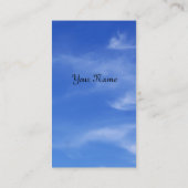 Blauwe hemel met wolken voor achtergrond visitekaartje (Achterkant)