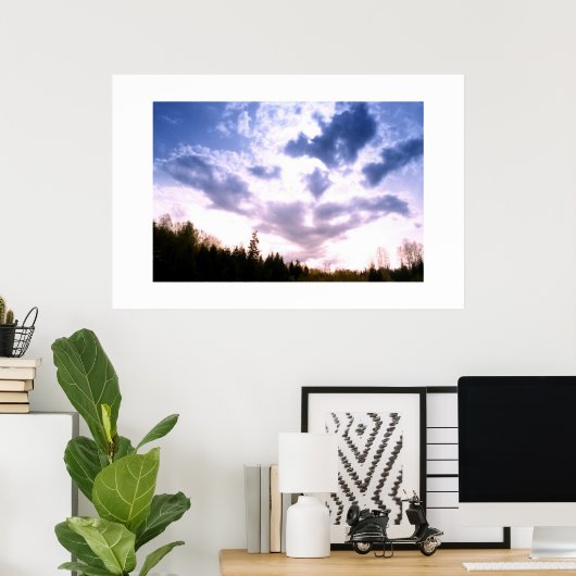 Blauwe hemel poster (Thuiskantoor)