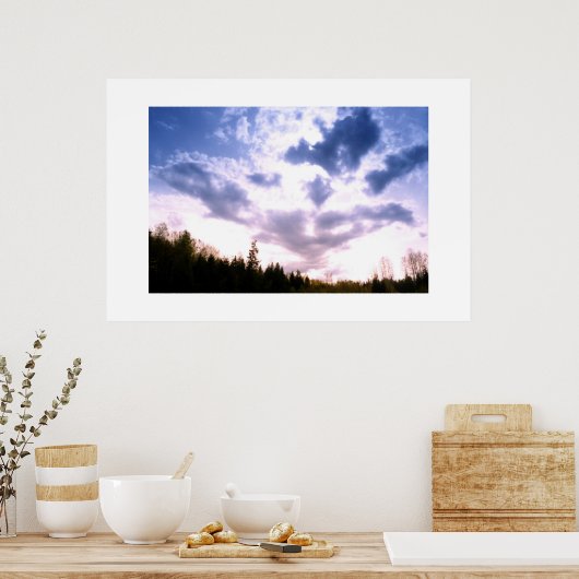 Blauwe hemel poster (Keuken)