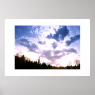 Blauwe hemel poster