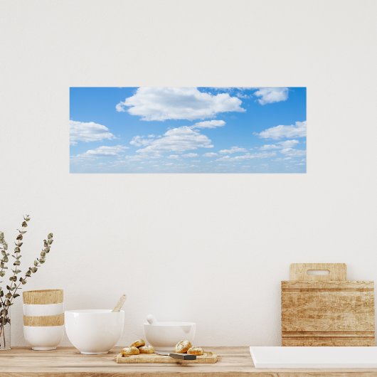 Blauwe hemel poster (Keuken)