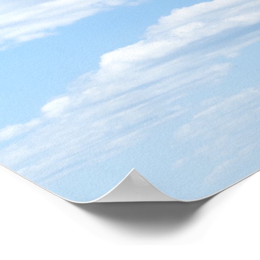 Blauwe hemel poster (Hoek)