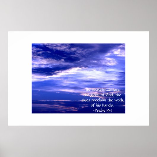 Blauwe hemel poster (Voorkant)