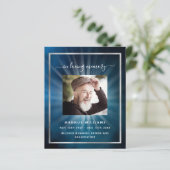 Blauwe hemel ster schijnt foto begrafenisprogramma (Staand voorkant)