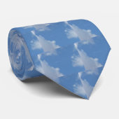 Blauwe hemel stropdas (Opgerold)
