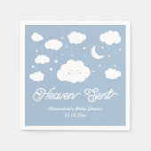 Blauwe Hemel stuurt baby shower Servet (Voorkant)