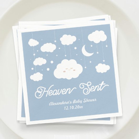 Blauwe Hemel stuurt baby shower Servet