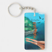 Blauwe hemel van Hawaï, mooie acrylische Sleutelha Sleutelhanger (Voorkant)