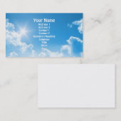 Blauwe hemel visitekaartje (Voorkant / Achterkant)