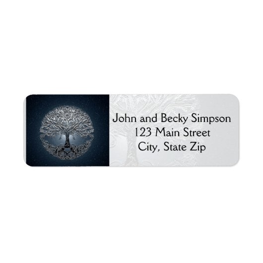 Blauwe hemel: Vreedzame nacht Etiket (Voorkant)