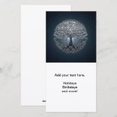 Blauwe hemel: Vreedzame nacht Feestdagenkaart (Voorkant / Achterkant)