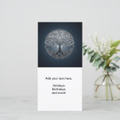 Blauwe hemel: Vreedzame nacht Feestdagenkaart (Staand voorkant)