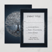 Blauwe hemel: Vreedzame nacht RSVP Kaartje (Voorkant / Achterkant)