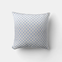 Blauwe Hemel Wit Grijs Art Deco Net Delicate Kussen