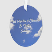 Blauwe Hemel wit Wolken Foto Dojo Kun Ornament (voorkant)