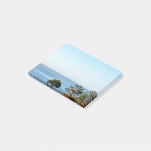 Blauwe hemel, Zee en bomen Post-it® Notes (Schuin)