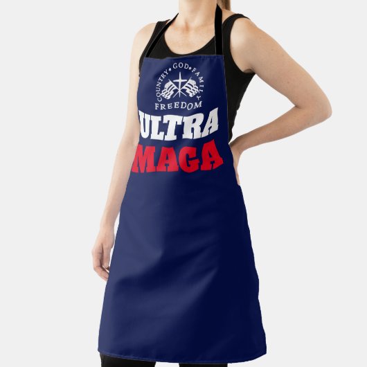 blauwe hemelfamilie Vrijheid ULTRA MAGA Schort (Insitu)