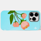 Blauwe hemelgradiënt met bloeiende veertak Case-Mate iPhone case (Achterkant (horizontaal))