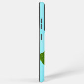 Blauwe hemelgradiënt met bloeiende veertak samsung galaxy hoesje (Rechterkant)