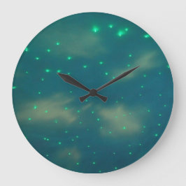  blauwe hemellichten grote klok