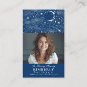 Blauwe Hemelse Begrafenis Gedenkteken Fotokaart Visitekaartje (Voorkant)