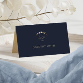 Blauwe hemelse bruiloft plaatskaartje