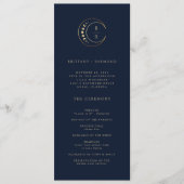 Blauwe hemelse bruiloft programmakaart (Voorkant)