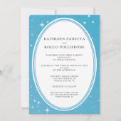 Blauwe hemelse bruiloft uitnodiging (Voorkant)