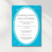 Blauwe hemelse bruiloft uitnodiging