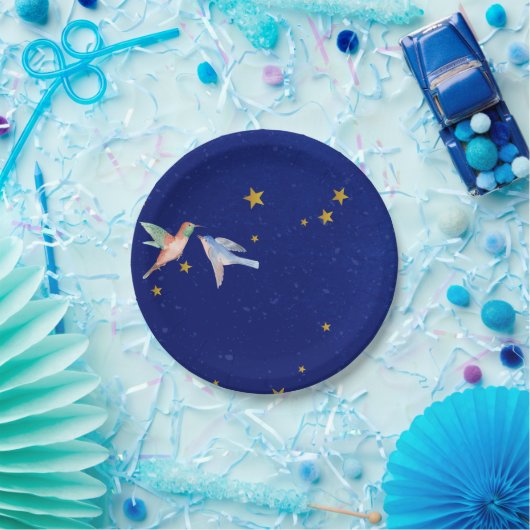 Blauwe hemelse dromen aanpasbaar Papier Bord (Feest)