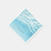 Blauwe Hemelse Slingerlichten Rustieke Bruiloftsfe Servet (Hoek)