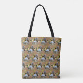 Blauwe hemelse Zebra Tote Bag (Achterkant)