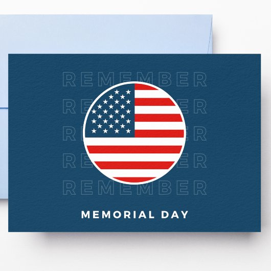 Blauwe herdenkingsdag briefkaart