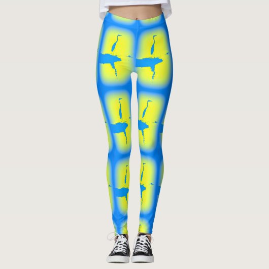 blauwe herengeel leggings (Voorkant)