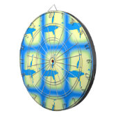 blauwe herenzon dartbord (Voorkant Rechts)