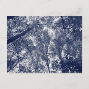 Blauwe herfst briefkaart