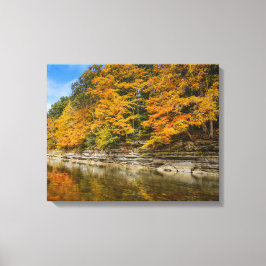 Blauwe herfst canvas afdruk