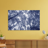 Blauwe herfst canvas afdruk (Insitu (Woonkamer))