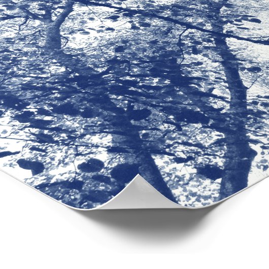 Blauwe herfst - Cyanotype-effect Poster (Hoek)