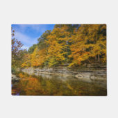 Blauwe herfst deurmat (Voorkant)