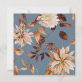 Blauwe Herfst in liefde bruidsuitnodiging Kaart (Achterkant)