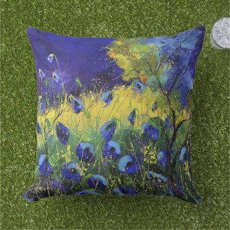 Blauwe herfst, Kunst Buitenkussen