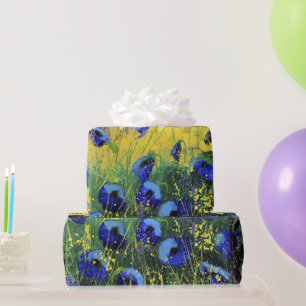 Blauwe herfst, Kunst Cadeaupapier