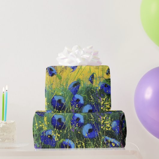 Blauwe herfst, Kunst Cadeaupapier (Feestgeschenken)