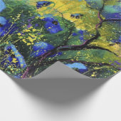 Blauwe herfst, Kunst Cadeaupapier (Hoek)